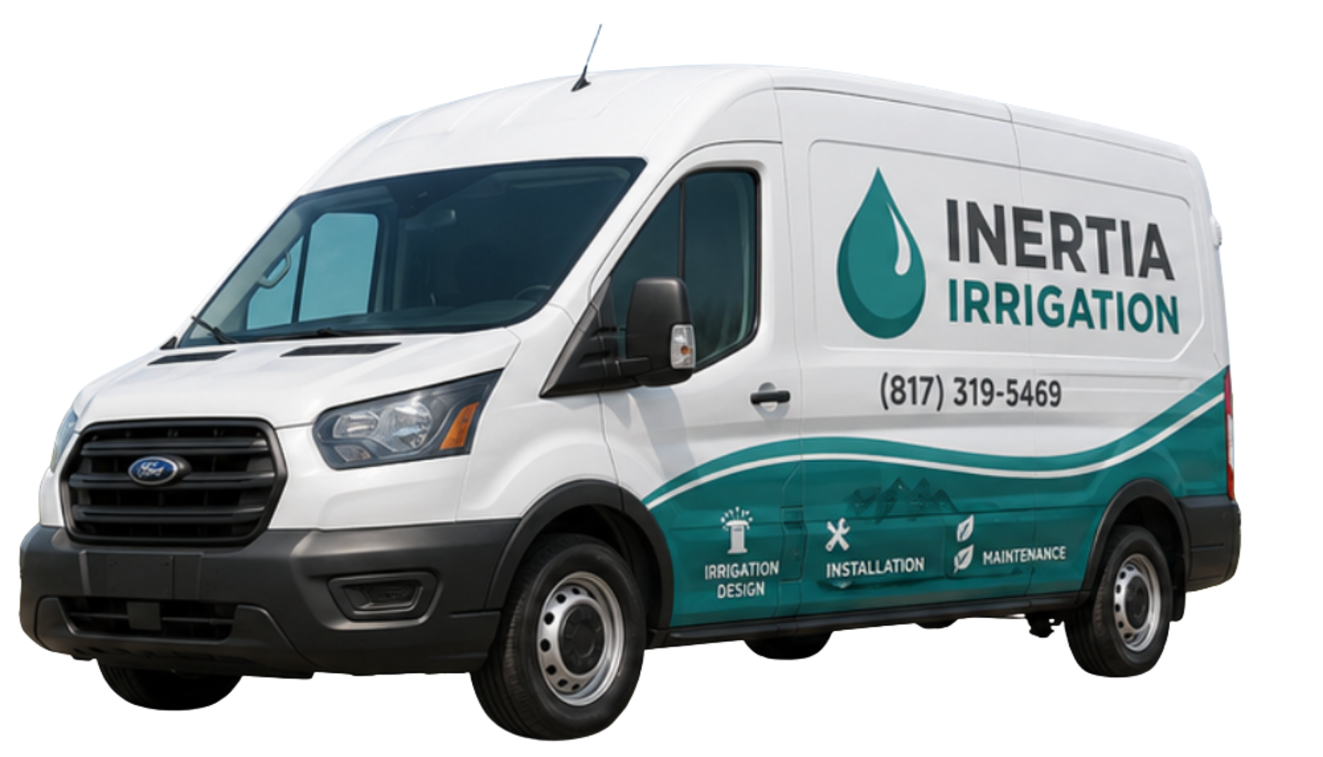 Inertia Irrigation service van — Keller, TX
